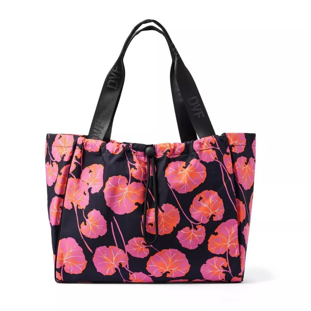 Geranium Leaf Pink/Black Tote Bag - DVF for Target